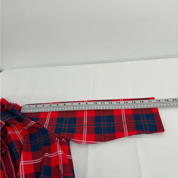Gretchen Scott Designs Red and Blue Plaid Long Sleeve Dress - Picture 10 of 16